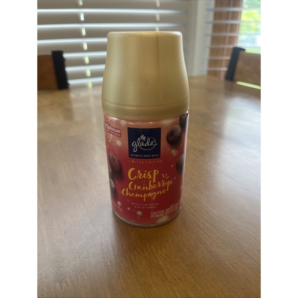 GLADE CRISP CRANBERRY CHAMPAGNE Limited Edition Automatic AIR FRESHENER Refill